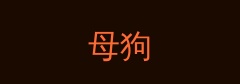 母狗